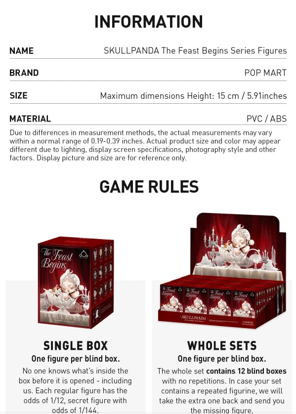 Authentic Skullpanda The Feast Begins Series Figures Blind Box Confirmed Toy Hot 07FC0E-D4 - KOEEK