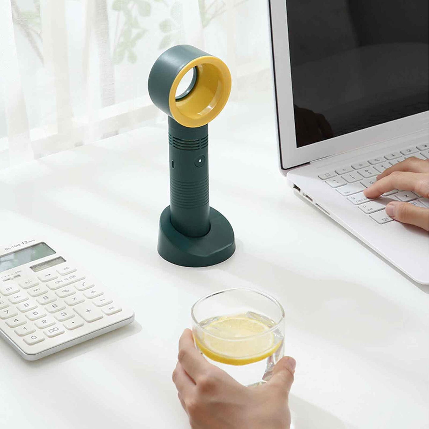 new Mini Hand-held Fan Portable Desk Fan Cooler Cooling USB Rechargeable 3 Speeds koeek - KOEEK