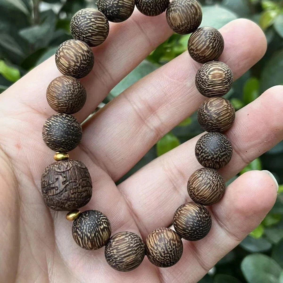 Grade A+ Natural Agarwood Fashion Prayer Beads Men Woman Gift  Bracelet 07FC0E-D4 - KOEEK