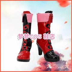 Suicide Squad ISEKAI Harley Quinn High-heeled Shoes Boot Accessories Halloween 07FC0E-D4 - KOEEK