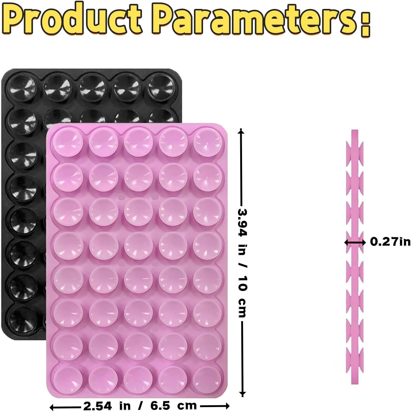 new 2-Pack Double-Sided Suction Phone Grip, Octo Cup Buddy Pink-black 07FC0E-D4 - KOEEK