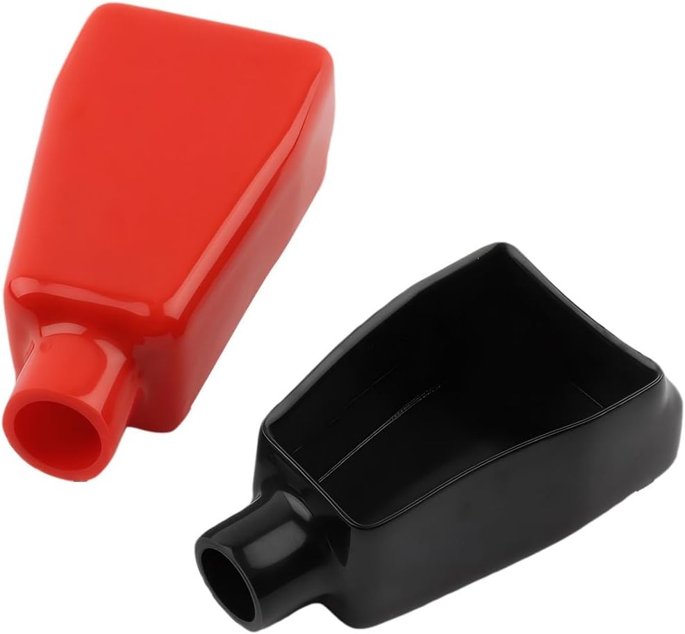 new 2 PCS Battery Terminal Cover, Soft Rubber Positive Negative Insulating 2 07FC0E-D4 - KOEEK