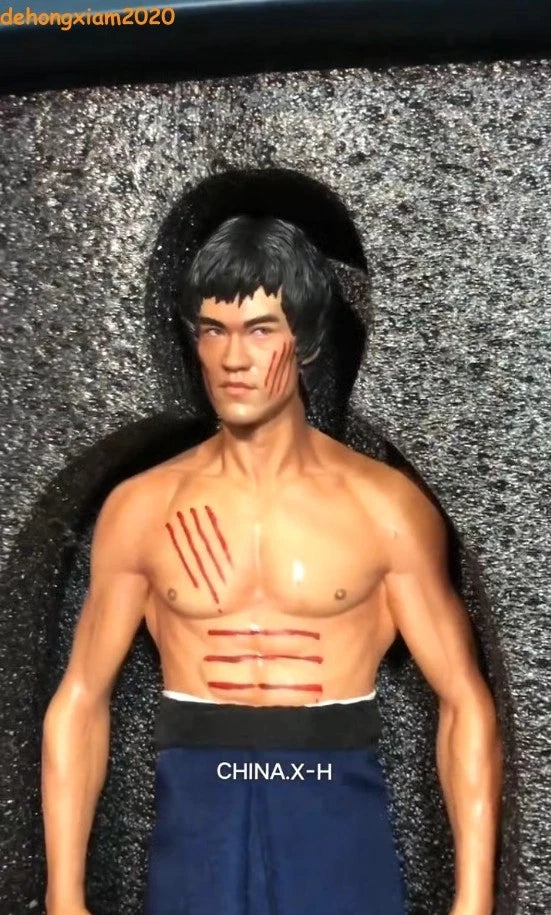 CHINA. X - H Bruce Lee 李小龙 Figure Statue Action Model Limited Two Heads  1/6 07FC0E-D4 - KOEEK