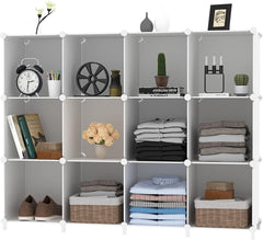 new AWTATOS Cube Storage Organizer 12 Bookshelf DIY 12 Cube, White AWTATOS - KOEEK