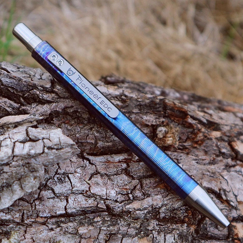 Titanium Alloy Flame Roasted Pocket Signature Ball Pen Outdoor Record EDC Pen 07FC0E-D4 - KOEEK