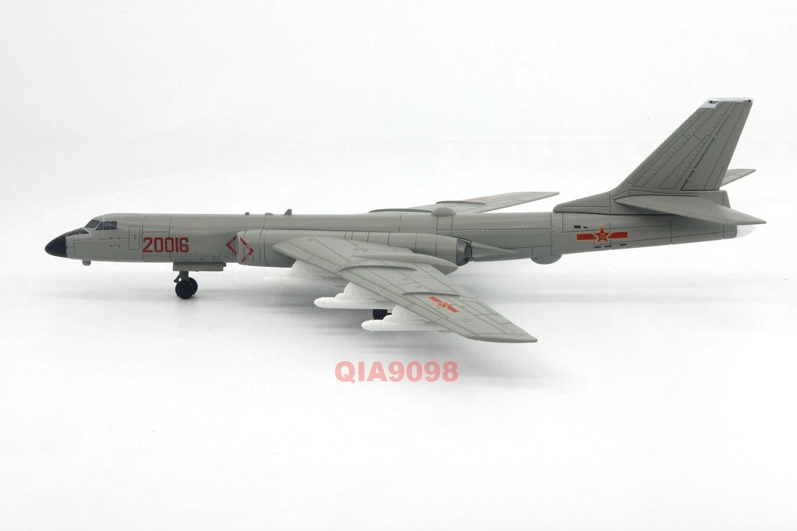 1/144 Scale Chinese Air Force H-6K Bomber Aircraft Diecast Metal Gray Model 07FC0E-D4 - KOEEK