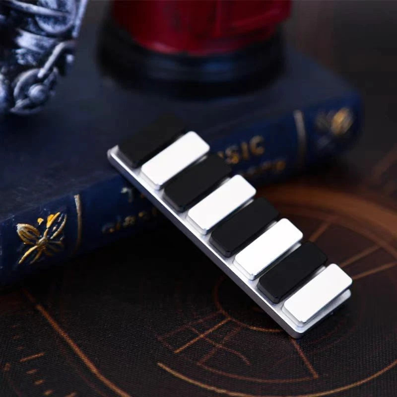 8 Keys Piano Keys Fidget Clicker EDC Fidget Slider ADHD Metal Fidget Toys Gifts 07FC0E-D4 - KOEEK