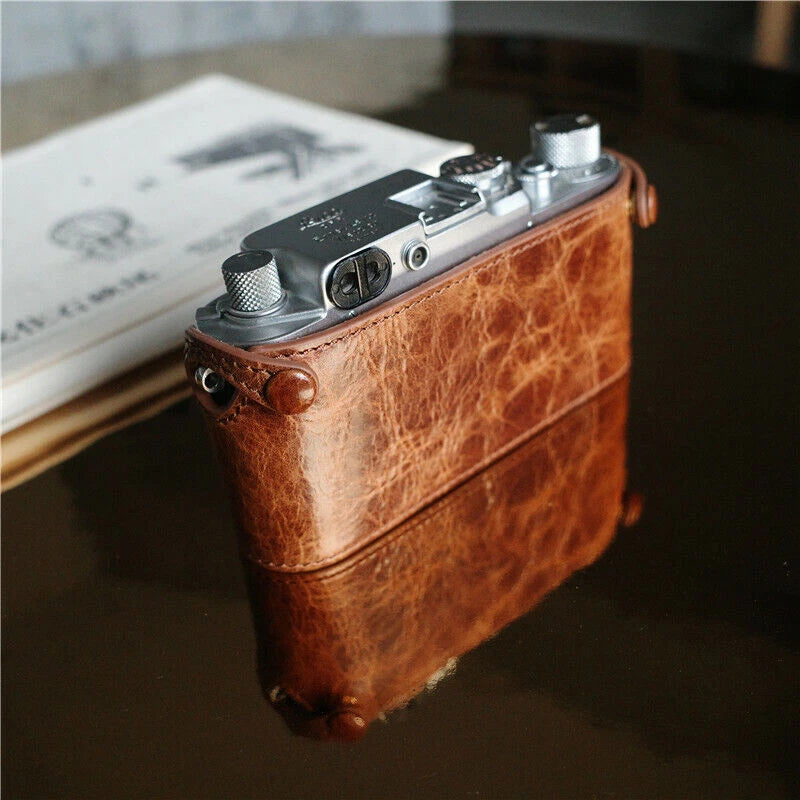 Camera Bag Protective Case  Leather Half Set For Leica IIIF 3F IIIC 3C 07FC0E-D4 - KOEEK