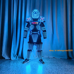 Colorful LED RGB Performance Suit Bar DJ Illuminated Dance Programming Costume 07FC0E-D4 - KOEEK