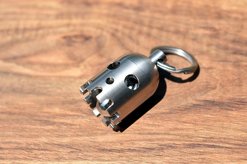 Stainless Steel Pendant Ghost Bell Wind Chime Knife Bead DIY Accessories EDC 07FC0E-D4 - KOEEK