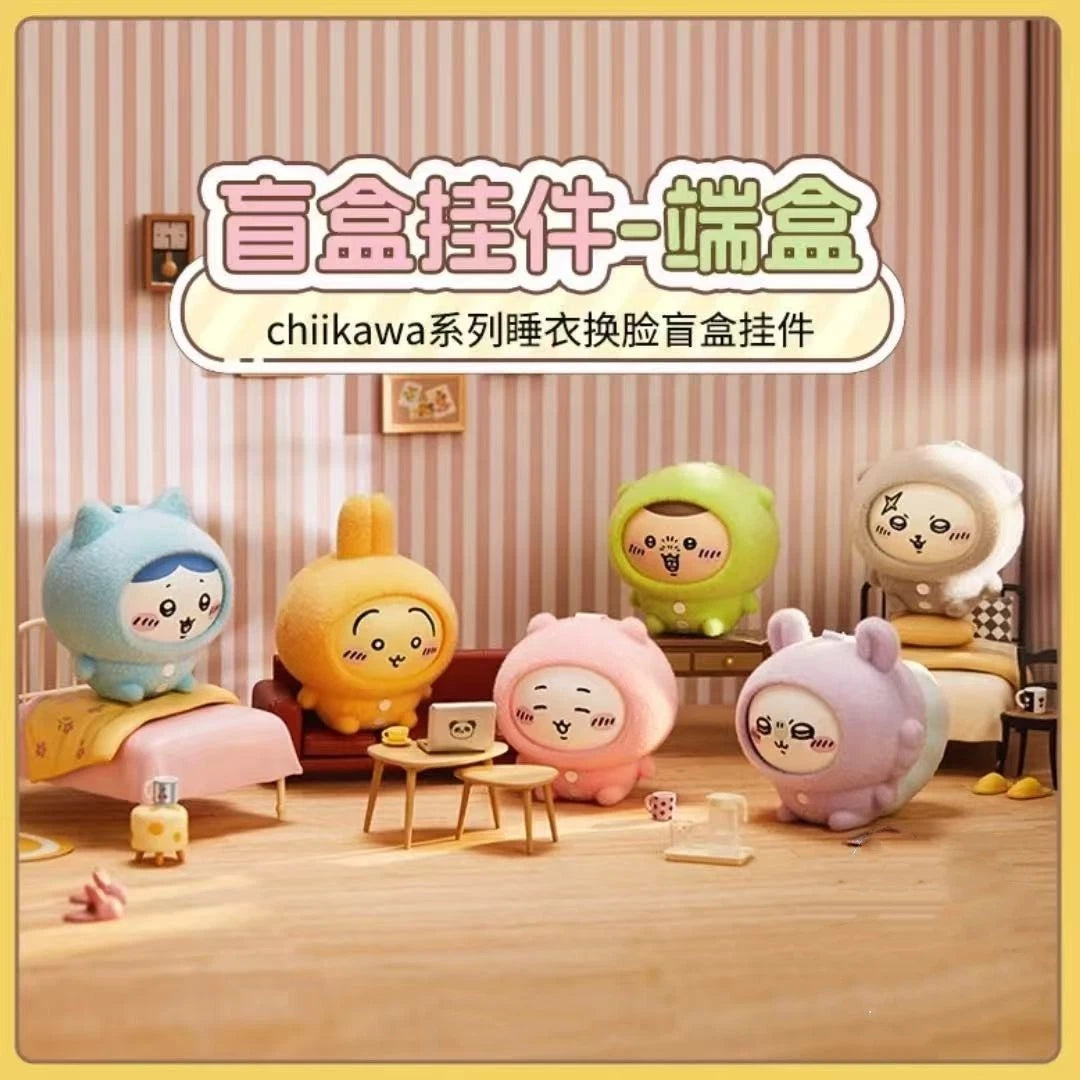 MINISO Chiikawa Pajamas Face Changing Confirmed Blind Box Keychain Vinyl Figure MINISO - KOEEK