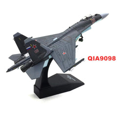 1/100 Scale Russian Sukhoi Su-35 Super Flanker Aircraft Metal Gray Model 07FC0E-D4 - KOEEK
