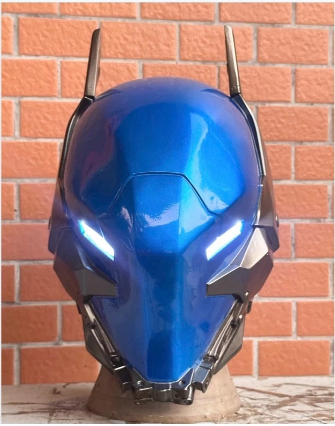 Batman Red Hood Arkham Knight Jason Halloween Cosplay Helmet FRP Mask LED Eyes 07FC0E-D4 - KOEEK