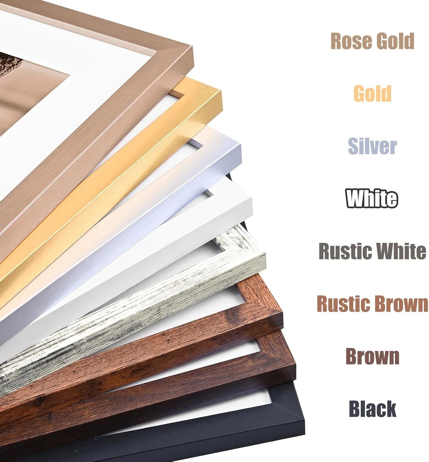 6x8 Photo Frame Gold Set, Wooden Photo Frame with Liner (4x6 Size) 07FC0E-D4 - KOEEK