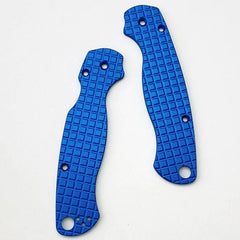 1 Pair Aluminum Alloy Knife Handle Scales for Spyderco C81 Para 2 Folding Knives 07FC0E-D4 - KOEEK