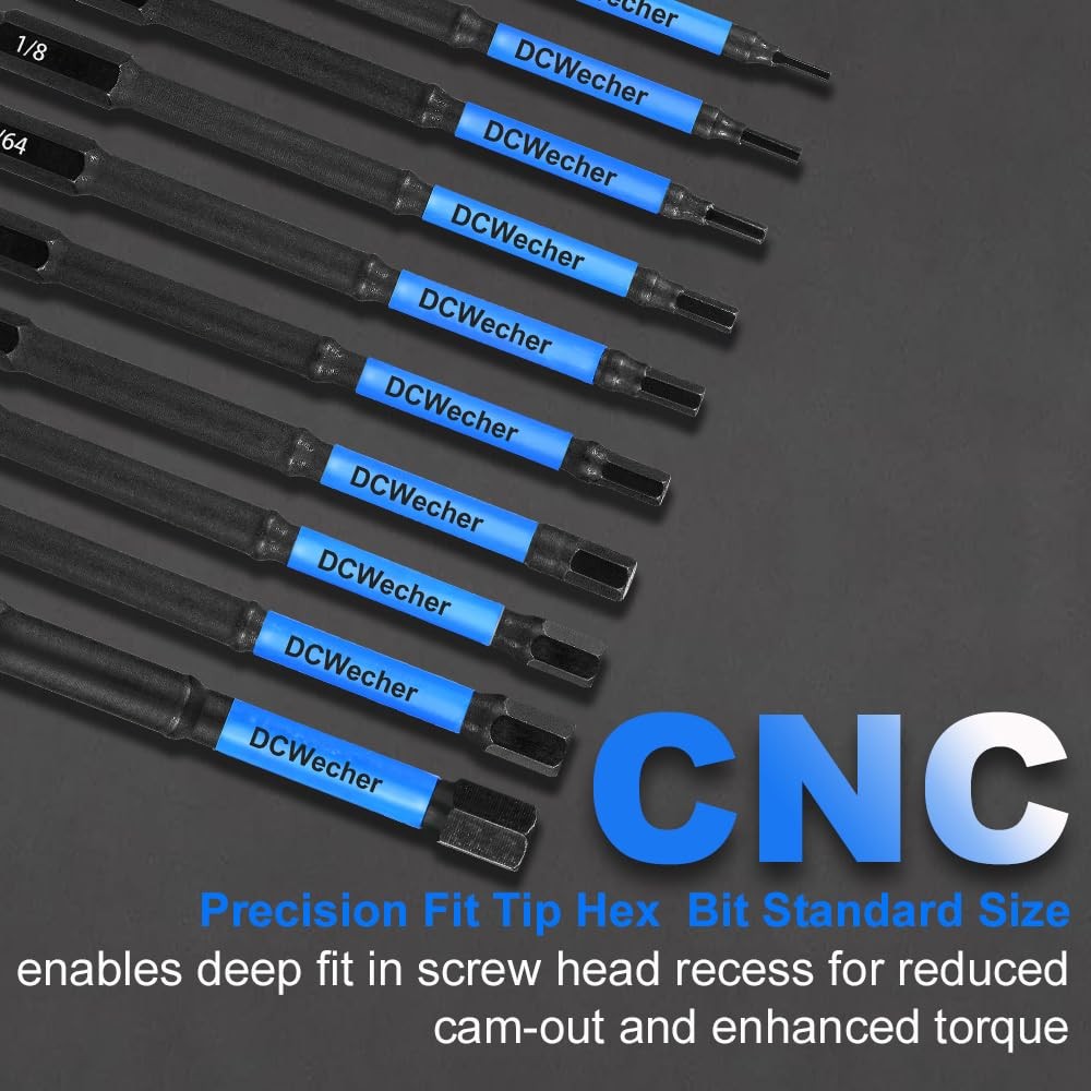 new 10-Piece Impact Allen Key Drill Bit Set - Hex Bits 4 inch 10 Pieces (SAE) 07FC0E-D4 - KOEEK