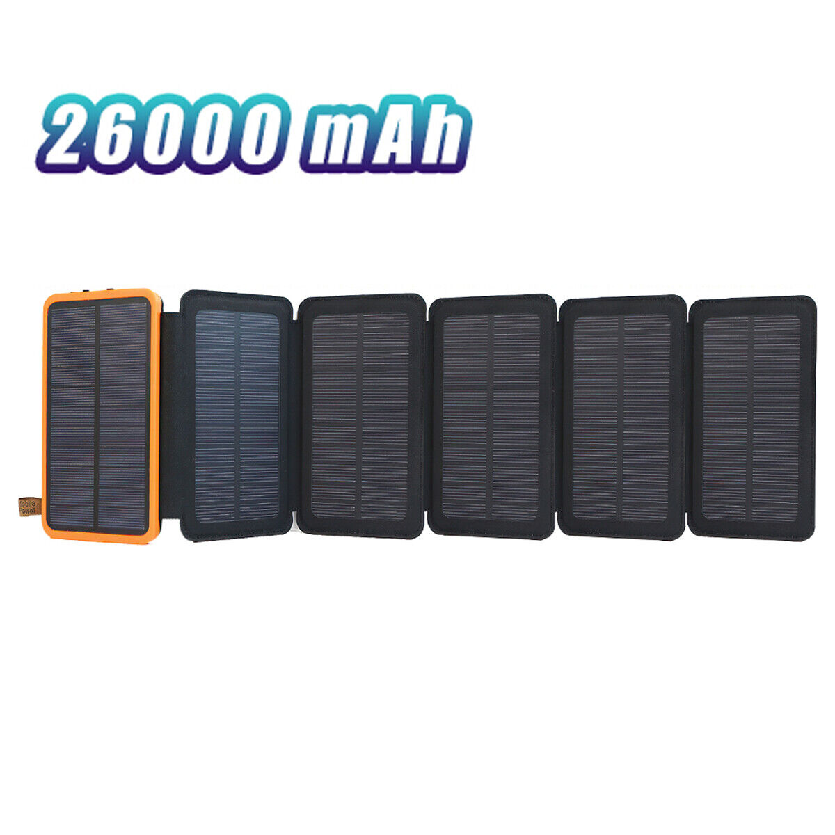 ny Solar Power Bank Folding Solar Panel bærbar lader 26000mAh eksternt batteri