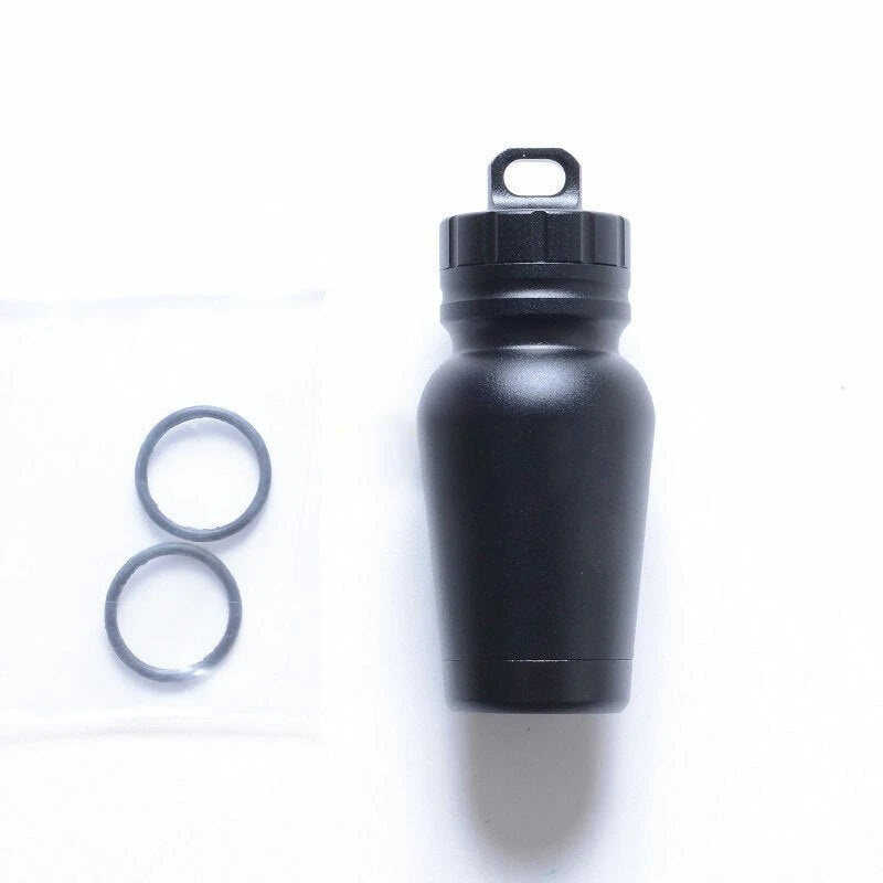 CNC Aluminium Alloy Outdoor Survival Waterproof Box Travel EDC Keychain Tank 07FC0E-D4 - KOEEK