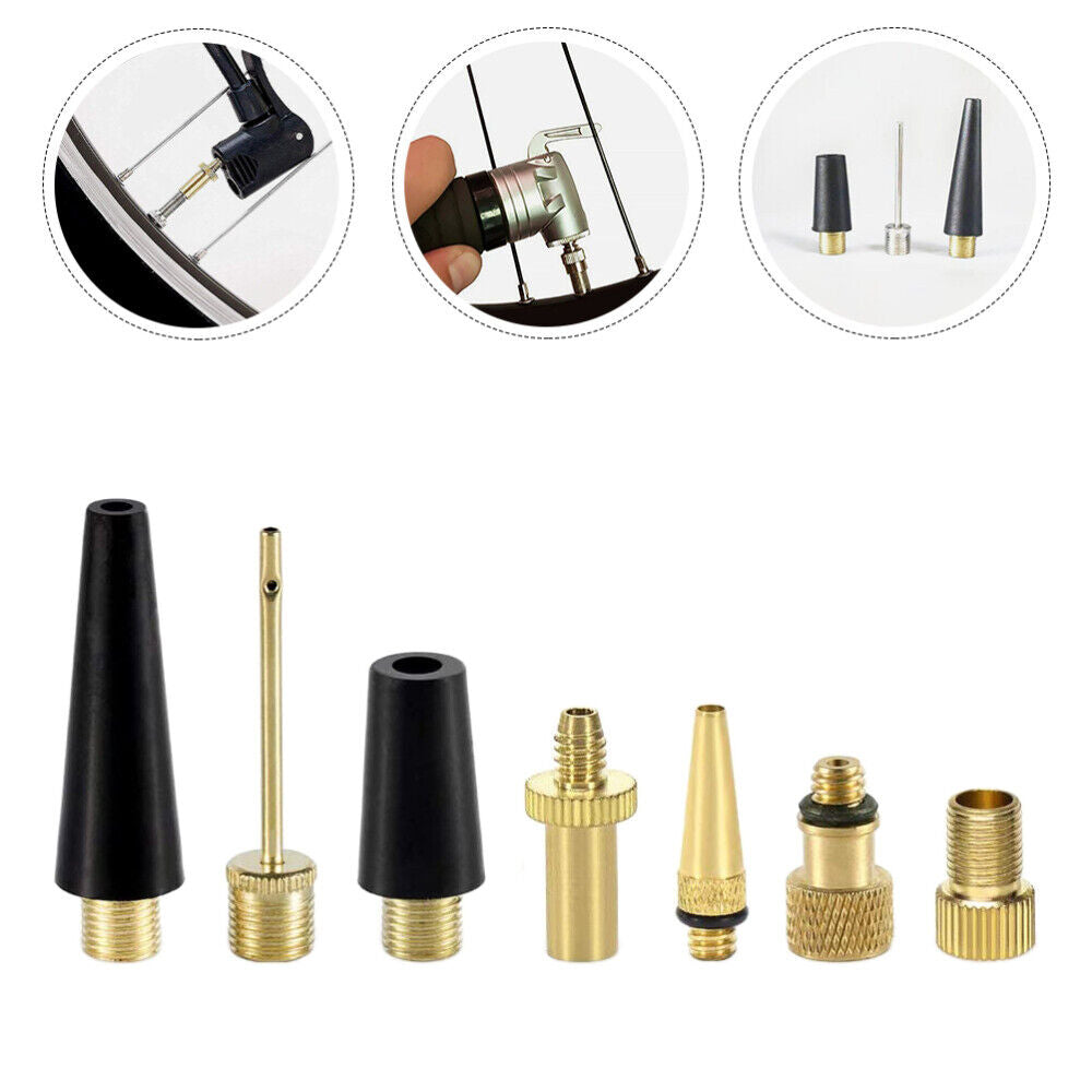 new Abs Brass Inflation Adapter Bike Tool Pump Needle Ballon Inflater Portable koeek - KOEEK