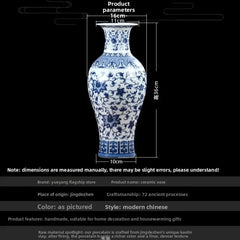 14.17" Chinese Retro Jingdezhen Blue and White Porcelain Vase Home Decoration 07FC0E-D4 - KOEEK