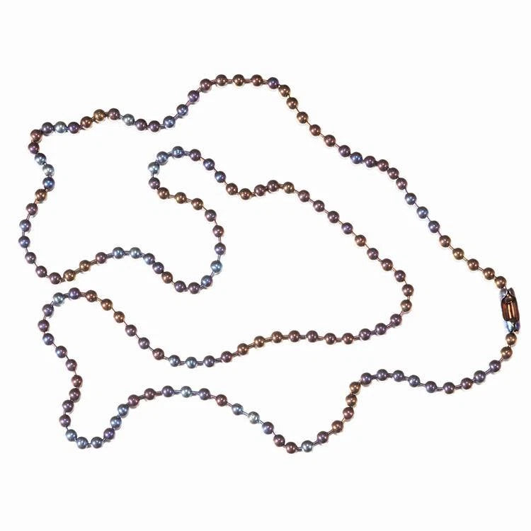 Pure Titanium Round Ball Bead Chain Anti-Allergy Ultralight Necklace 2/2.4/3/4mm 07FC0E-D4 - KOEEK