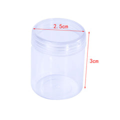 new 6 Pcs Clear Container with Lid Empty Makeup Containers Sample Jars Round koeek - KOEEK