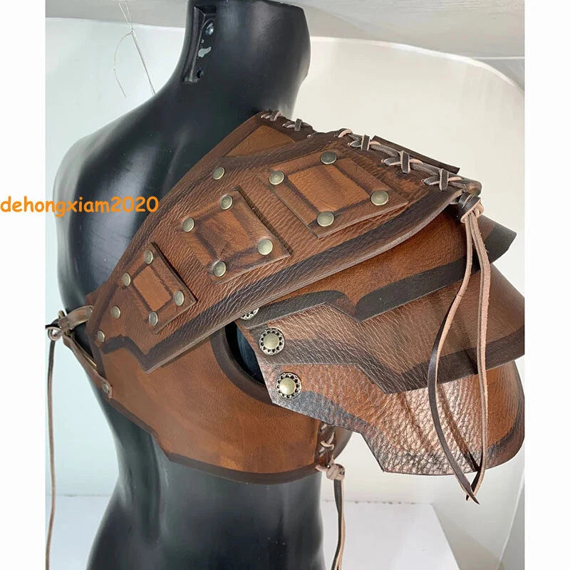 Middle Ages Costume Shoulder Pad Armor Leather Single Cosplay Shoulder Props 07FC0E-D4 - KOEEK