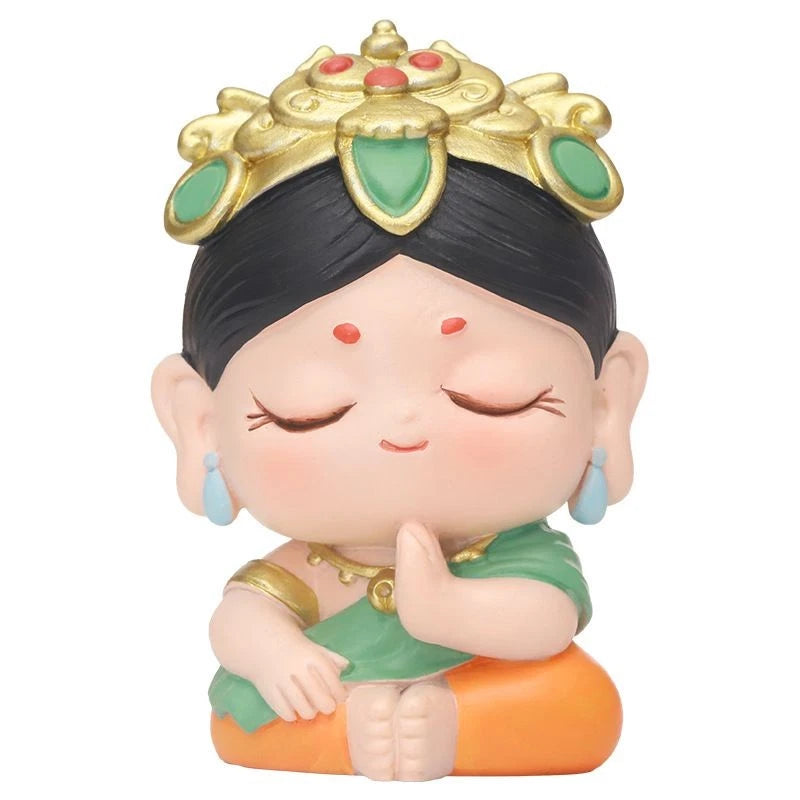 Creative Cute Monk White Tara Resin Car Ornament Home Decor Figurine 07FC0E-D4 - KOEEK