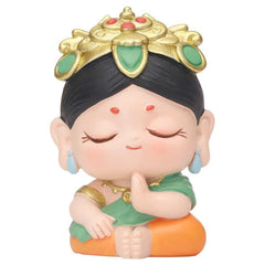 Creative Cute Monk White Tara Resin Car Ornament Home Decor Figurine 07FC0E-D4 - KOEEK