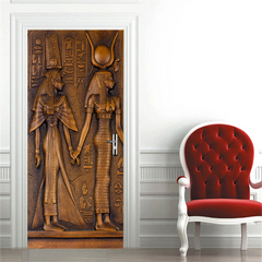 Egyptian Pharaohs 3D Self-Adhesive Door Sticker Wallpaper Decals Murals Decor 07FC0E-D4 - KOEEK