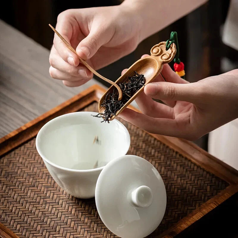 Chaze Tea Needle Set Traditional Kung Fu Tea Accessories Handmade Bamboo Carving 07FC0E-D4 - KOEEK