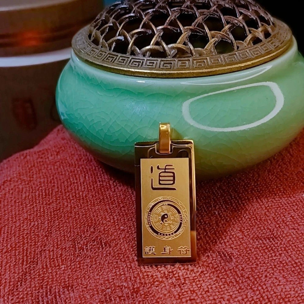 Taoist Protection Amulet Pendant Necklace Ruyi Charm Chinese Style Jewelry 1pc 07FC0E-D4 - KOEEK