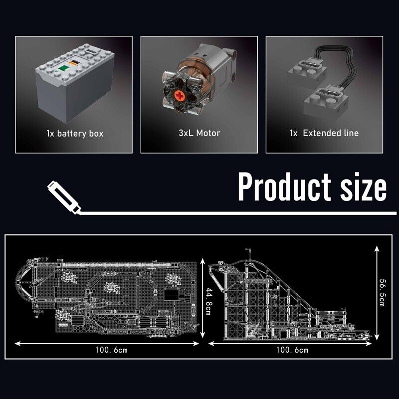 new Mould King 11014 Amusement Park Loop Roller Coaster Building Block Kid Toy MOC MOULD KING - KOEEK