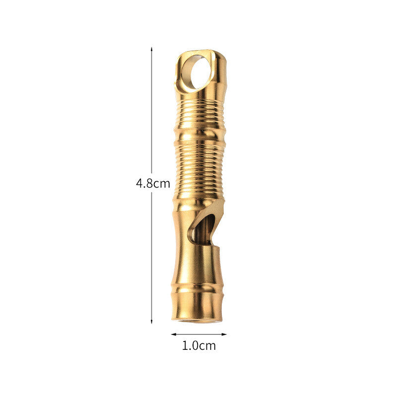 EDC Mini Titanium Emergency Whistle Survival Safety Whistle Outdoor Camping Gift 07FC0E-D4 - KOEEK