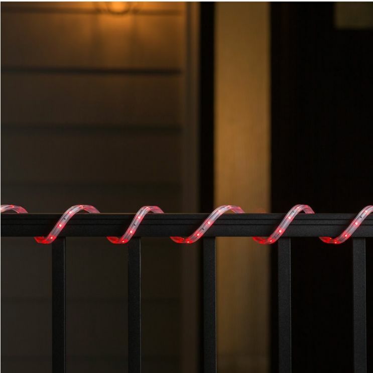 GE StayBright 240-Light 19.6-ft Red Integrated LED Christmas Tape Lights GE - KOEEK