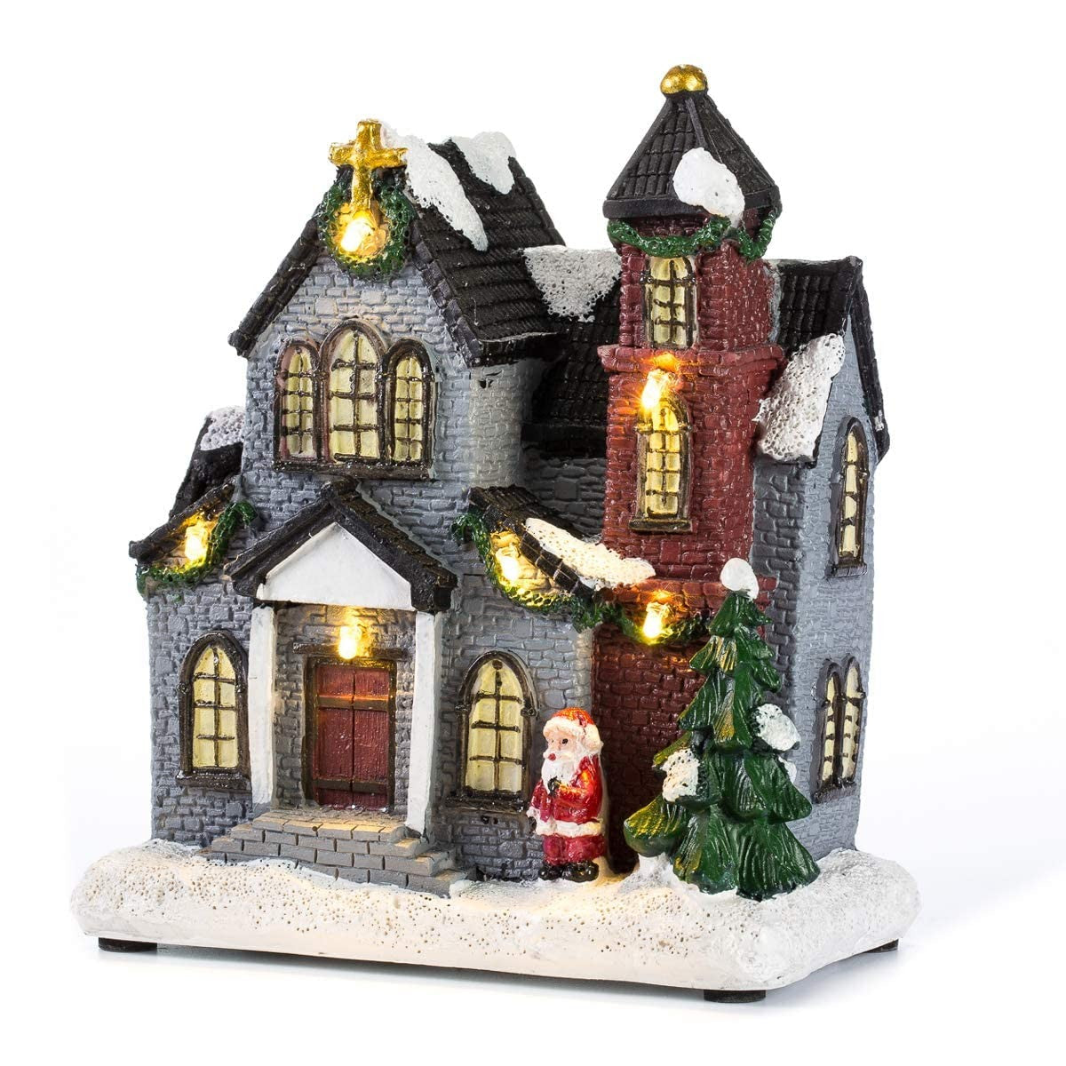 innodept12 Christmas Church Village Lit House - LED Lighted Warm White INNODEPT12 - KOEEK