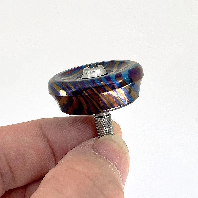 Titanium Superconducting Hand Twisting Spinning Top Gyro Gyroscope Spinner Toys 07FC0E-D4 - KOEEK