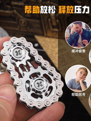 Chain Gear Stainless Steel Fidget Spinner Metal Hand Spinner EDC Fidget Toy Gift 07FC0E-D4 - KOEEK