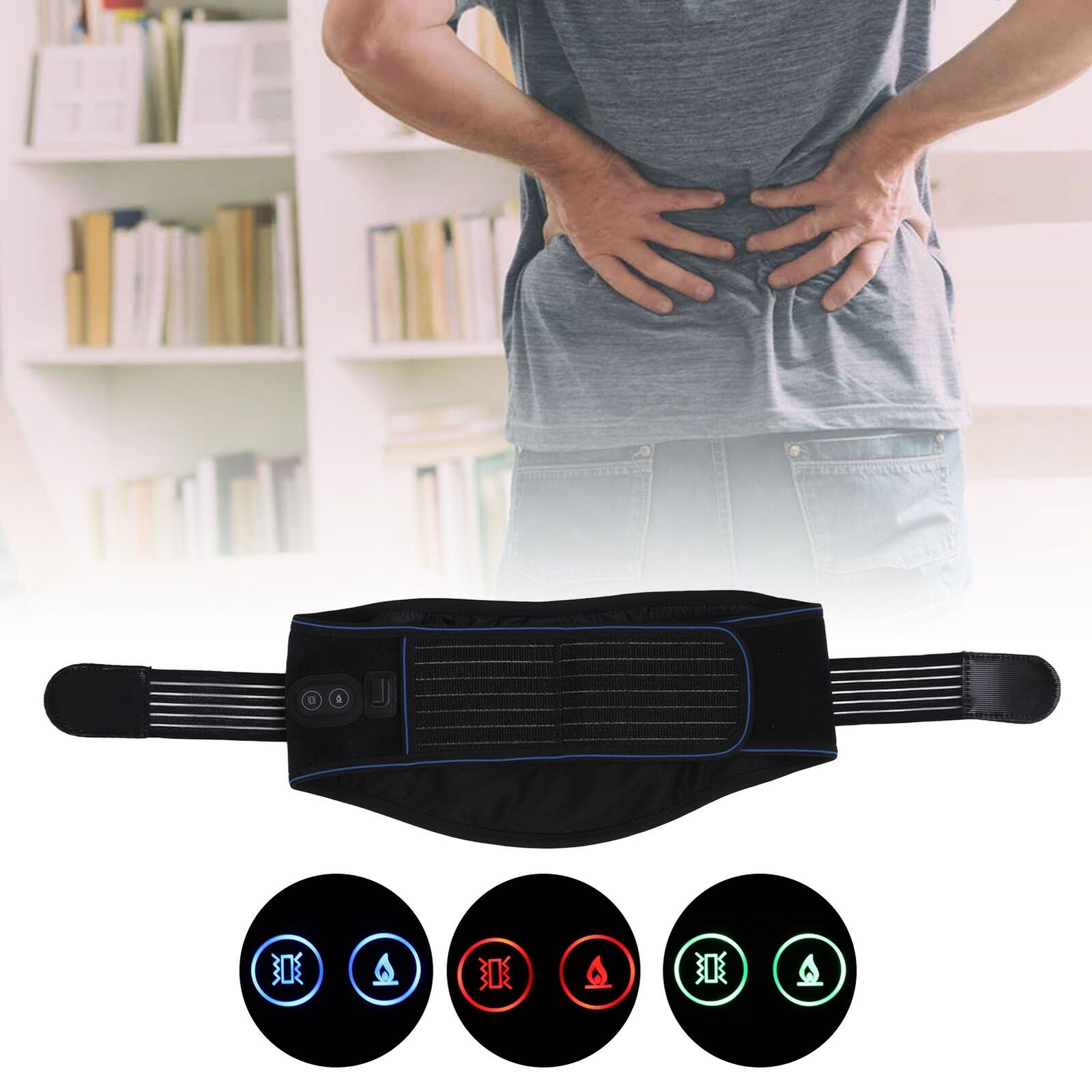 new Lumbar Back Brace 3 Speed ControlMotor Lower Back Massager For Cold HGF koeek - KOEEK