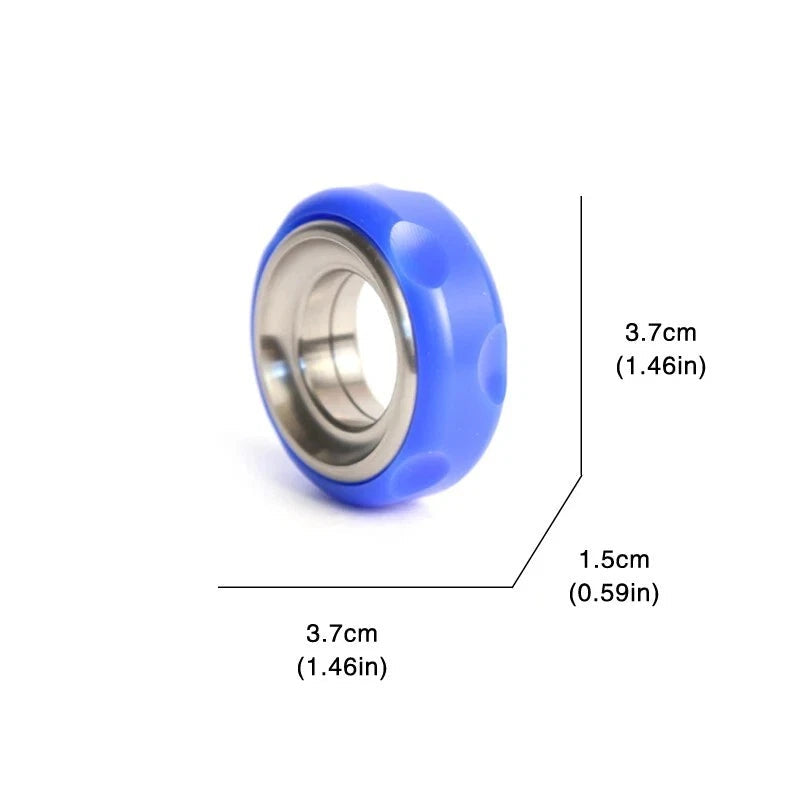 EDC Sliders Fidget Mechanical Fidget Ratchet Ring Toys Adjustable HapticRing 07FC0E-D4 - KOEEK