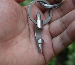EDC Multi Tools Portable Titanium Bottle Opener Bolt Driver Screwdriver Keychain 07FC0E-D4 - KOEEK