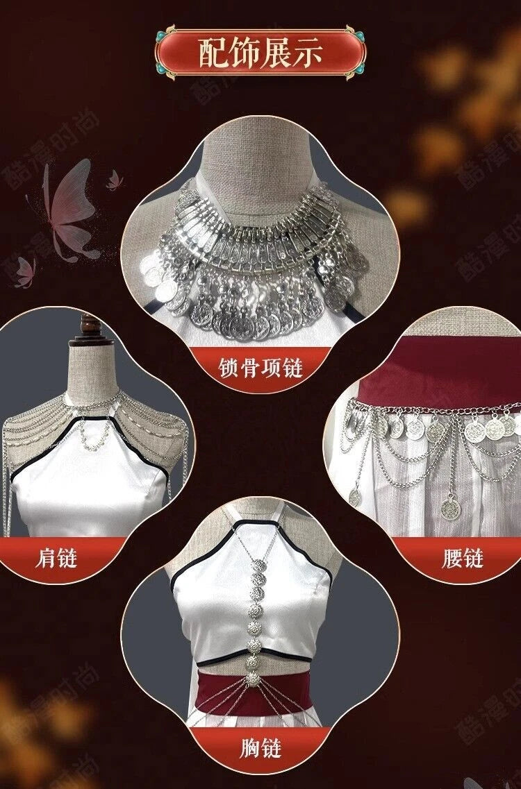 Heaven Official's Blessing Cosplay Xie Lian Western Region Singer Cos Women Set 07FC0E-D4 - KOEEK