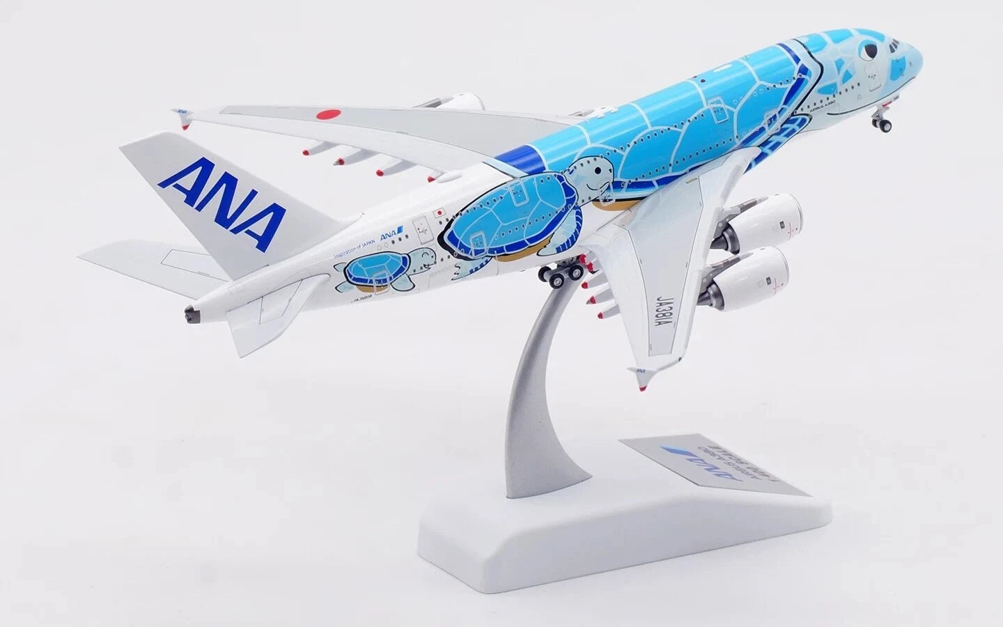 Ation 1/400 Ana Airbus A380 JA381A Blue Sea Turtle Aircraft Model Collect AVIATION - KOEEK