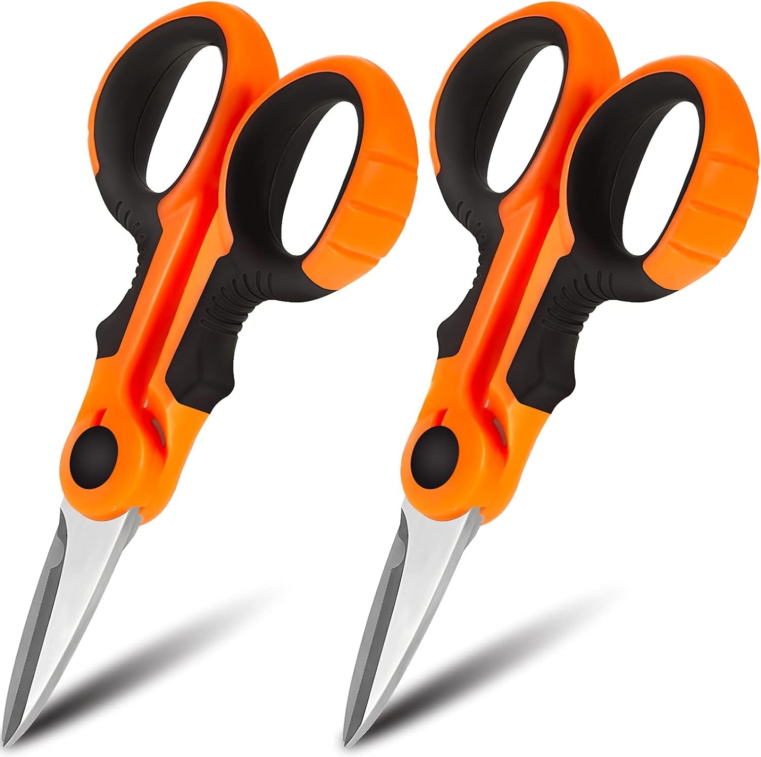 new Honoson 2 Pcs Fishing Scissors Braided Line Cutters Heavy Duty Orange HONOSON - KOEEK