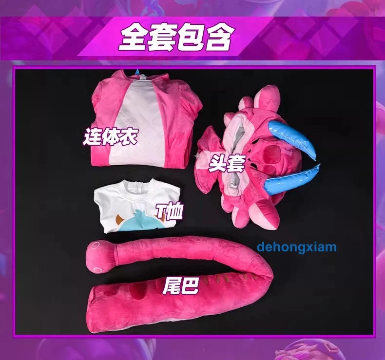 LOL League of Legends Neeko Cosplay Costume Outfit Headgear Tail Halloween Gifts 07FC0E-D4 - KOEEK