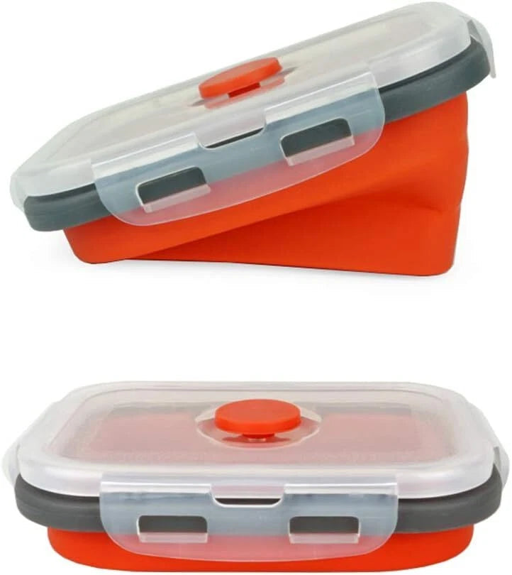 3 Piece Silicone Food Storage Containers Collapsible Silicone Bowl with  Lids 07FC0E-D4 - KOEEK