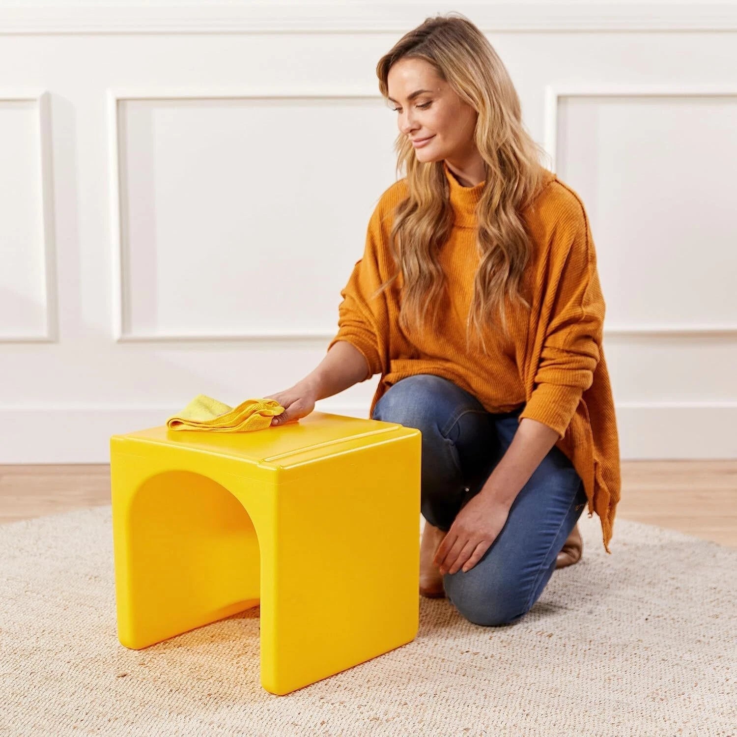 3 in 1 Cube Chair, Children's Furniture, Yellow 07FC0E-D4 - KOEEK
