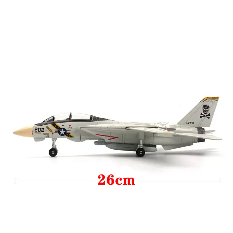 1/72 US F-14A Tomcat VF-84 Jolly Rogers Fighter Plastic Painted Unassembled 07FC0E-D4 - KOEEK