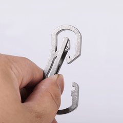 Titanium Alloy Mechanics Key Carabiner Hanging Waist Keychain Outdoor EDC Buckle 07FC0E-D4 - KOEEK