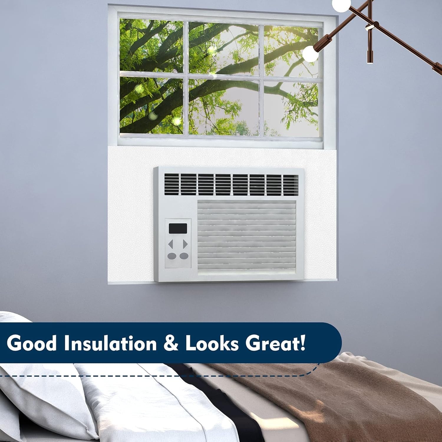 new Window Air Conditioner Surround Foam Insulation Panels,AC 39"W x 17"H, White 07FC0E-D4 - KOEEK